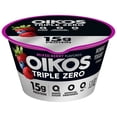 thumbnail image 1 of Oikos Triple Zero 15g Protein, 0g Added Sugar, Fat Free Mixed Berry Greek Yogurt Cup, 5.3 oz, 1 of 17