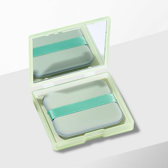 Oil Absorbing Paper with Powder Puff Mirror 100 Sheets, Portable Facial Blotting Tapes for Makeup Touch-Ups, Reusable Box for Oily Skin Control, Matifying Non-Irritating Sheets