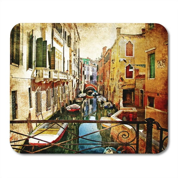 Oil Amazing Venice in Painting Famous Italian Paint Vintage Italy Mousepad Mouse Pad Mouse Mat 9x10 inch