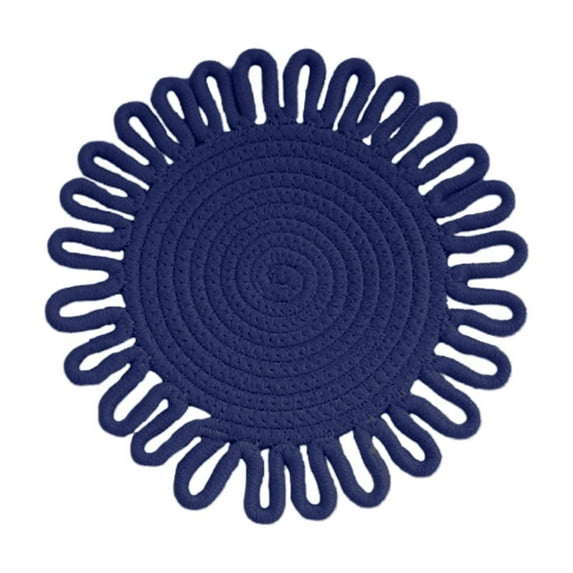 Oil And Stains Resistant Woven Insulation Pad Kitchen Flower Shaped Placemat Handmaded Pot Mat Cup Mat Size 7x7 Inches Kitchen Appliance