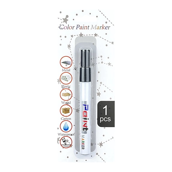Oil-Based Ceramic Marker Pen Waterproof for Glass Porcelain Metal Black