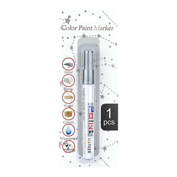 Oil-Based Ceramic Marker Pen Waterproof for Glass Porcelain Metal Silver