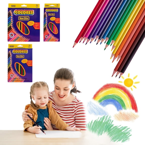 Oil Based Colored Pencils Set – 12 18 24 Colors Colored Pencils in Box, Smooth Blendable Core, Durable Art Supplies for Drawing Sketching Coloring