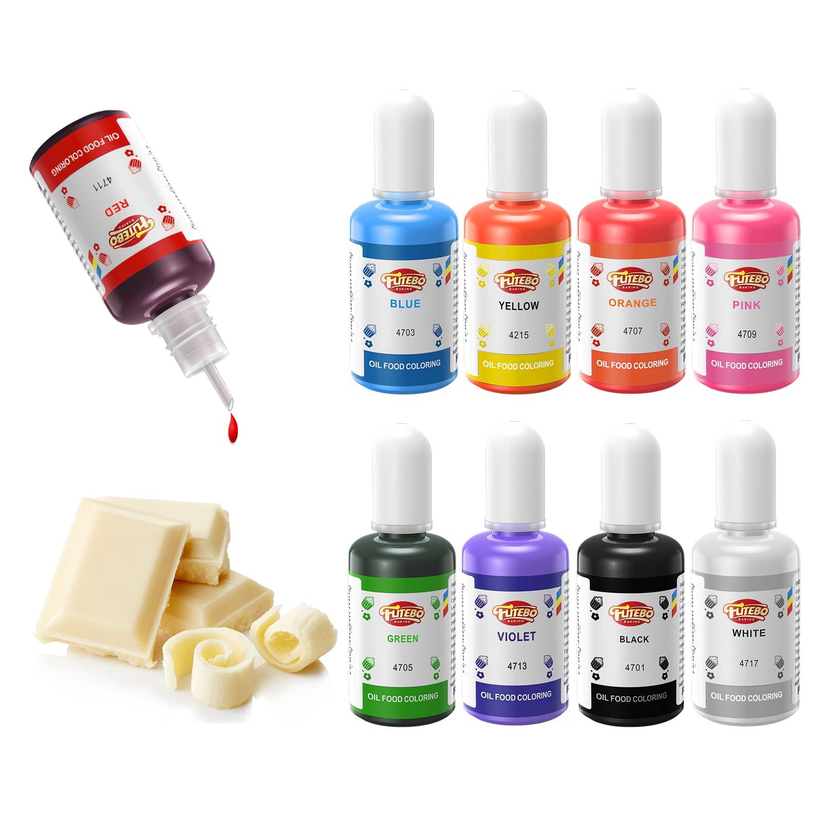 Oil Based Food Coloring, 15ml Large Capacity MDH1Food Coloring for Icing, Dye Color for ...