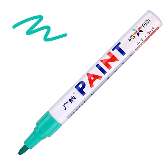 Oil Based Paint Marker Pens Permanent Waterproof Quick Dry, Auto Touch-Up Paint Pen for Metal Fabric Glass, Assorted Color Paint Markers for Art Craft, DIY Projects, Scrapbooking, Card Making,Green
