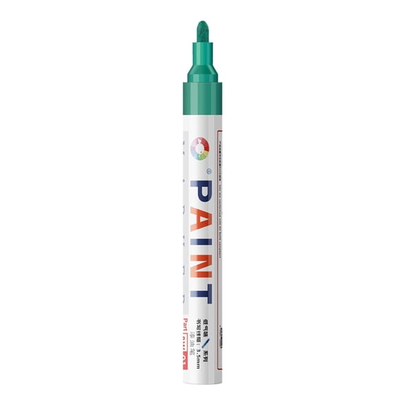 Oil Based Paint Pen,Permanent Paint Marker Medium Tip,Quick Dry Fade Resistant Marker Pen For Epitaph Restoration,Waterproof Marker for Metal,Wood,Rock,Rubber,Plastic,Glass and Canvas(Green)