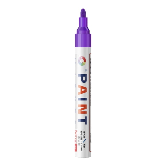 Oil Based Paint Pen,Permanent Paint Marker Medium Tip,Quick Dry Fade Resistant Marker Pen For Epitaph Restoration,Waterproof Marker for Metal,Wood,Rock,Rubber,Plastic,Glass and Canvas(Purple)