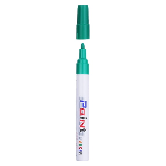 Oil Based Paint Pen, Quick Drying Waterproof Oil Based Paint Markers, Marker Pen for Metal, Rock Painting, Glass, Fabric, Ceramic,Wood, Plastic, Canvas, Mugs, Stone, Art Craft Supplies, Green