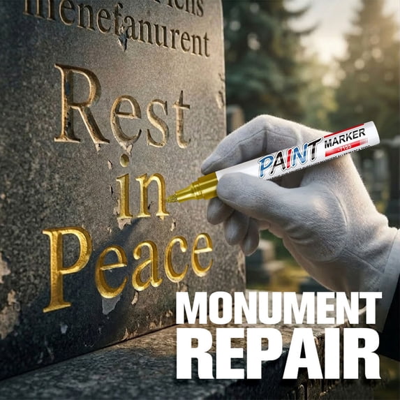 Oil Based Stone Paint Marker, For Restoring Inscriptions On Monuments, Ideal For Lettering And Marking On Stone Surfaces, 3ml (C)