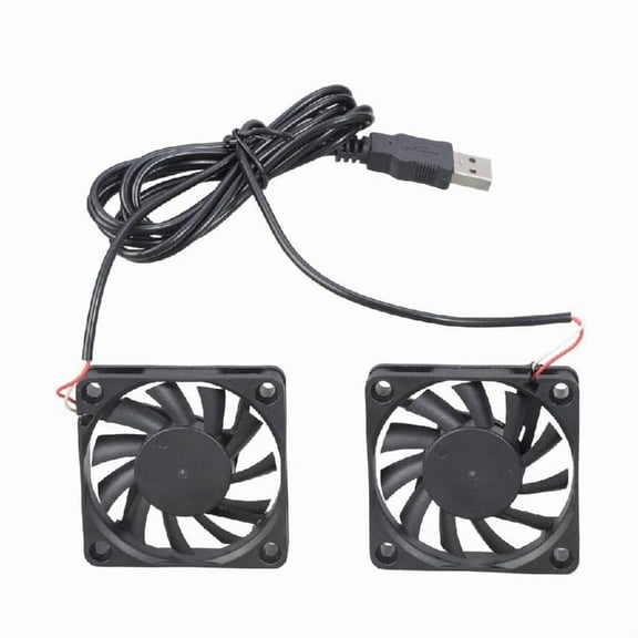 Oil Bearing Double Blower Fan For Computer Case Cooling 5V USB Powered 60mm Fan