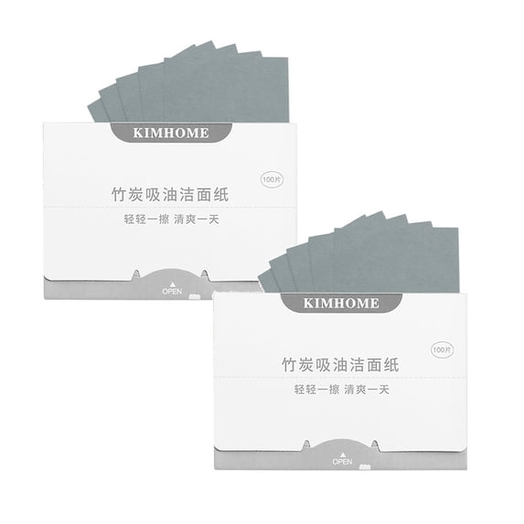 Oil Blotting Sheets for Face - 100 PCS Facial Oil Absorbing Papers, Portable Oil Control Sheets, Oily Skin Face Blotting Papers, Makeup Friendly, Refreshing Green Tea Lavender Chamomile 100PCS*2