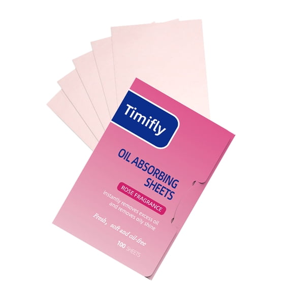 Oil Blotting Sheets for Face (100 Sheets) – Oil Absorbing Papers for Oily Skin, Makeup-Friendly Portable Oil Wipes, Matte Finish Without Drying, Bamboo Charcoal (2PCS, Pink)