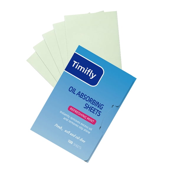 Oil Blotting Sheets for Face (100 Sheets) – Oil Absorbing Papers for Oily Skin, Makeup-Friendly Portable Oil Wipes, Matte Finish Without Drying, Bamboo Charcoal (4PCS, Blue)