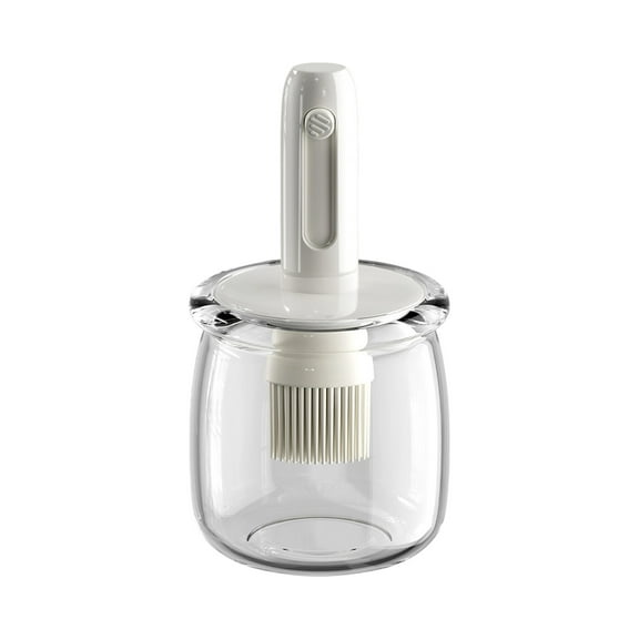Oil Bottle Glass with Brush PP for Cooking Baking Barbecue Drizzling Basting High Temperature
