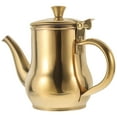 thumbnail image 1 of FUEENIRVA Stainless Steel Golden Oil Jug for Home Kitchen Sauce Dispenser, 1 of 6