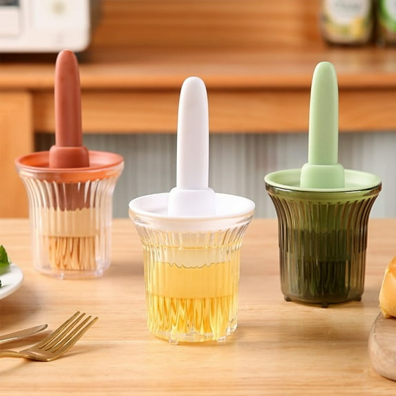 Oil Brush Bottle under $5! Xqxayjr Oil Brush Bottle, All in One Kitchen Oil Dispenser Brush, Food Grade High Temperature Brush for Baking BBQ