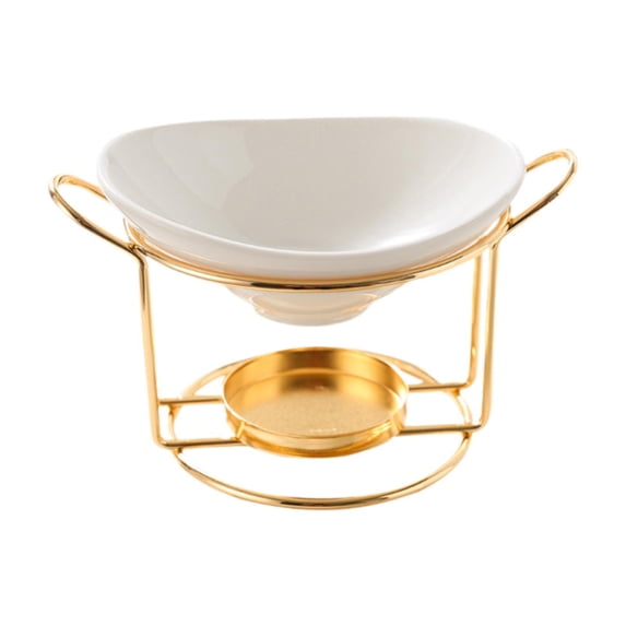 Oil Burner Aroma Diffuser Wax Melt Warmer with Geometric Metal Frame for Home Office Yoga Room Decoration