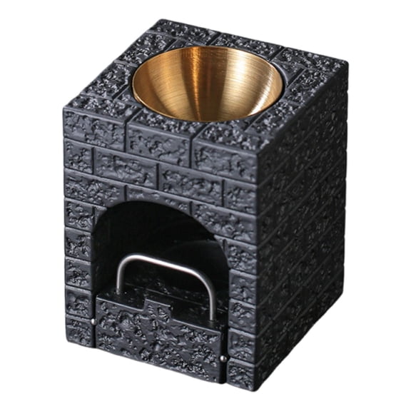 Oil Burner Fragrance Holder Desk Ornament Cement Stainless Steel Material for Living Room Patio Bathroom