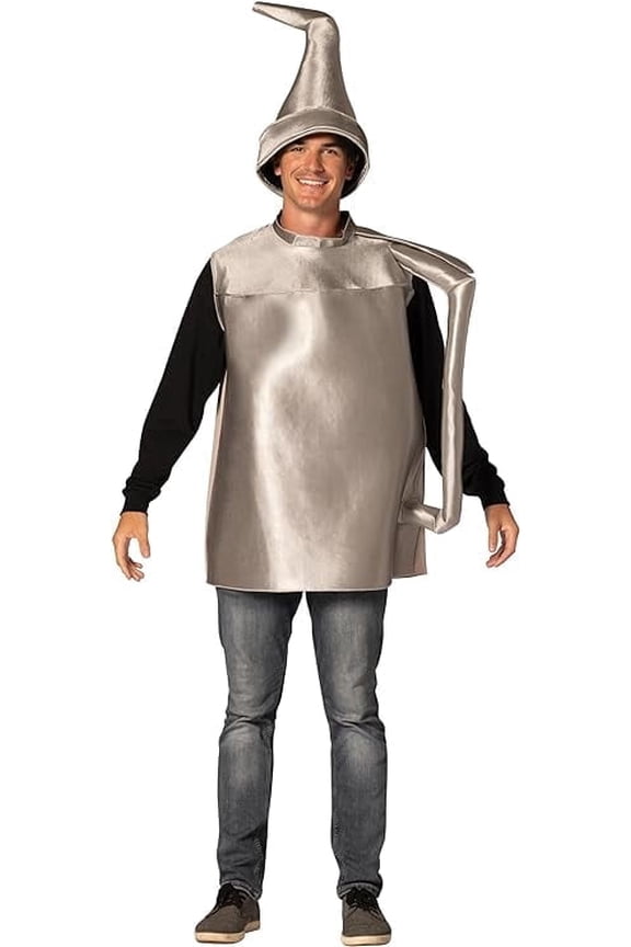 Oil Can the Tin Man Halloween Costume, Silver, Adult Men's One Size, R1284-OS