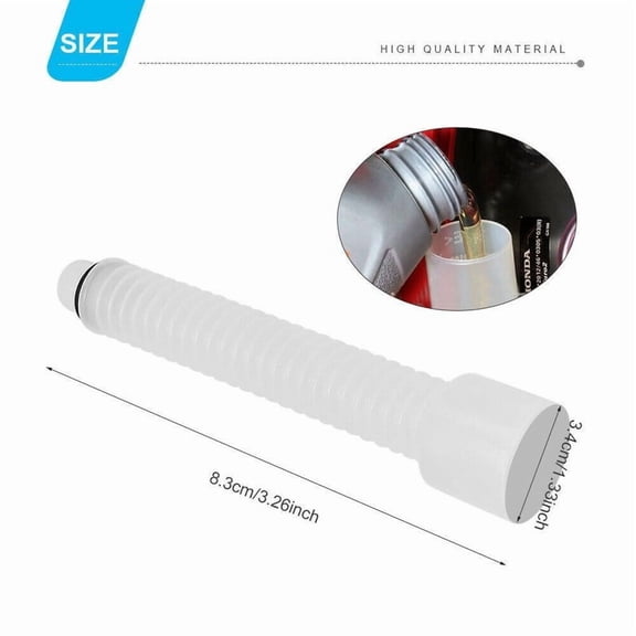 Oil Change Funnel Tube for Honda EU1000i EU2000i EU3000i EB2800i EG2800i Generators, Flexible Transparent Reusable Plastic, Screw-On Design, 1-Pack