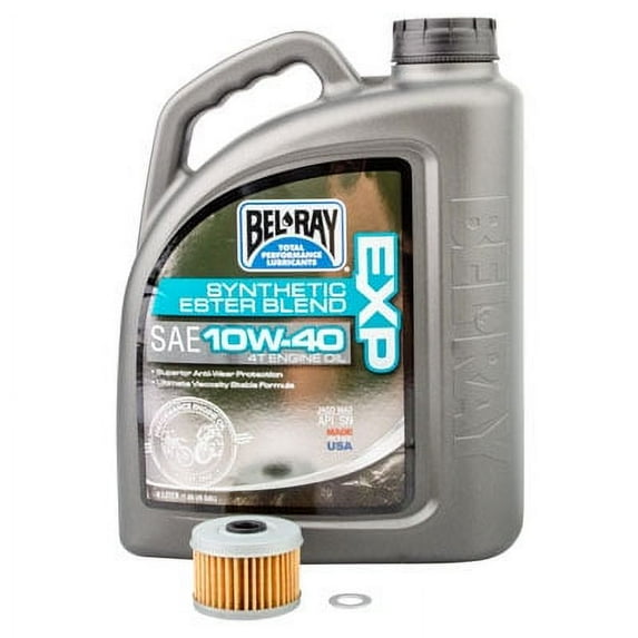 Oil Change Kit With Bel-Ray EXP Synthetic 10W-40 for Honda Pioneer 500 2015-2018