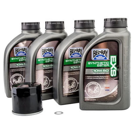 Oil Change Kit With Bel-Ray EXS Full Synthetic Ester 10W-50 for Polaris RANGER RZR XP 4 900 2012