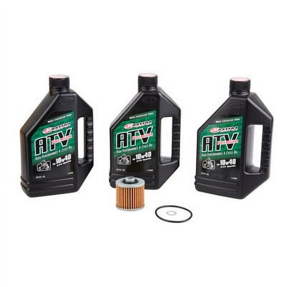 Oil Change Kit With Maxima ATV Premium 4-T 10W-40 For Yamaha
