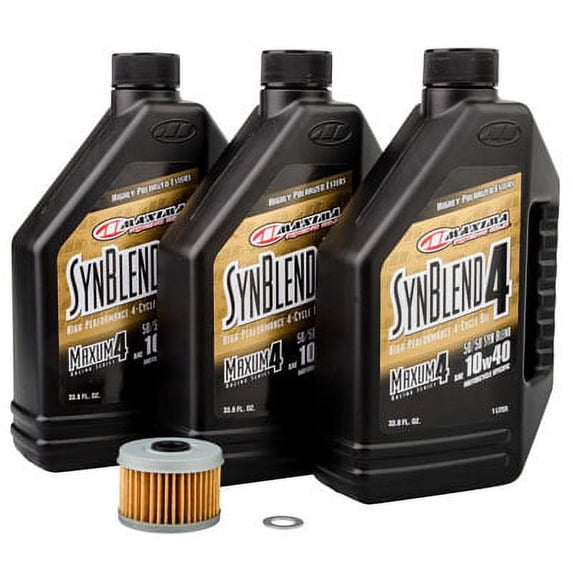 Oil Change Kit With Maxima Synthetic Blend 10W-40 for Honda Rancher 420 2x4 2015-2018