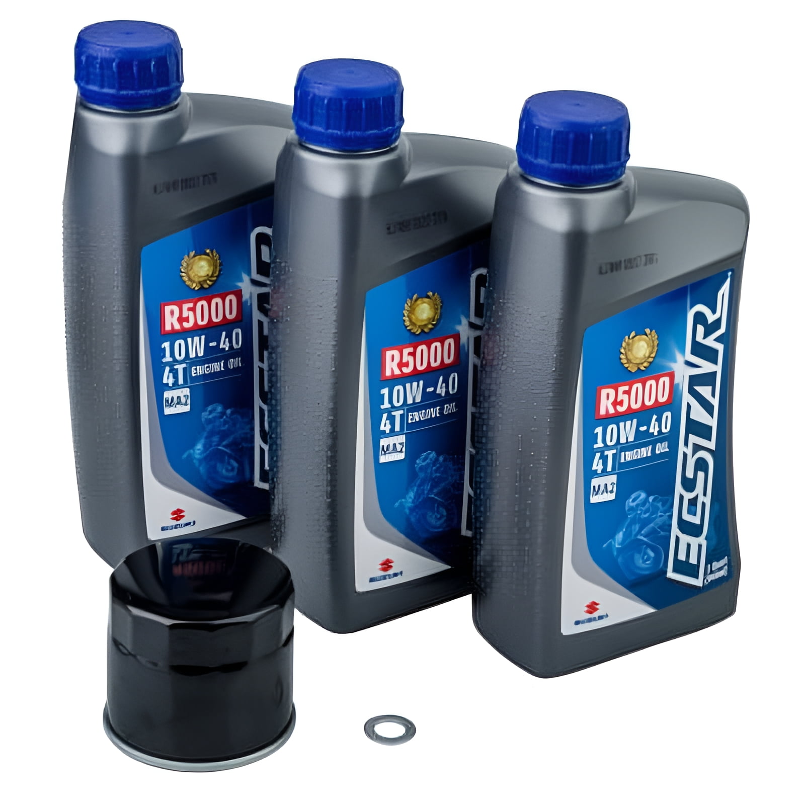 Oil Change Kit With Suzuki ECSTAR R5000 10W-40 for Suzuki King Quad 700 4x4 2005-2007