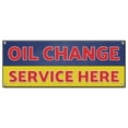 thumbnail image 1 of Oil Change Service Here | 18" X 48" Banner | Heavy Duty 13oz. Outdoor Vinyl Single Sided With Grommets | Made in The USA, 1 of 4