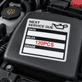Servicing Sticker Sample Oil Change Sticker Static Cling, Clear Stickers 2”x 2” Next Service Due ...