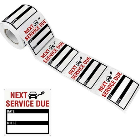Oil Change Stickers Service Due Reminder Stickers | 150PCS Oil Change Reminder Service Sticker | Service Reminder Labels | Window Labels For Car Auto Vehicle (balck)