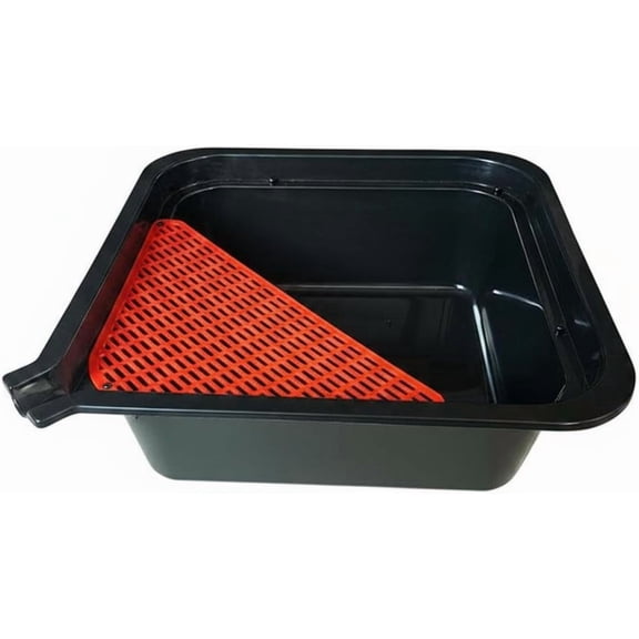 Oil Collection Tray Polypropylene Engine Repair Drain Pan with Pouring Spout and Raised Sides for Car Garage and Automotive Maintenance (k)
