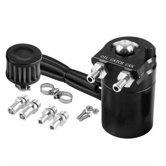 Performance Booster: Aluminum Alloy Baffled Oil Catch Can, Reduces Natural Gas Emissions While Improving Engine Efficiency, Universal Compatibility For All Vehicle Types, Easy
