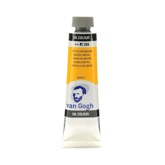 Oil Color azo yellow medium, 40 ml (1.35 oz) (pack of 3)