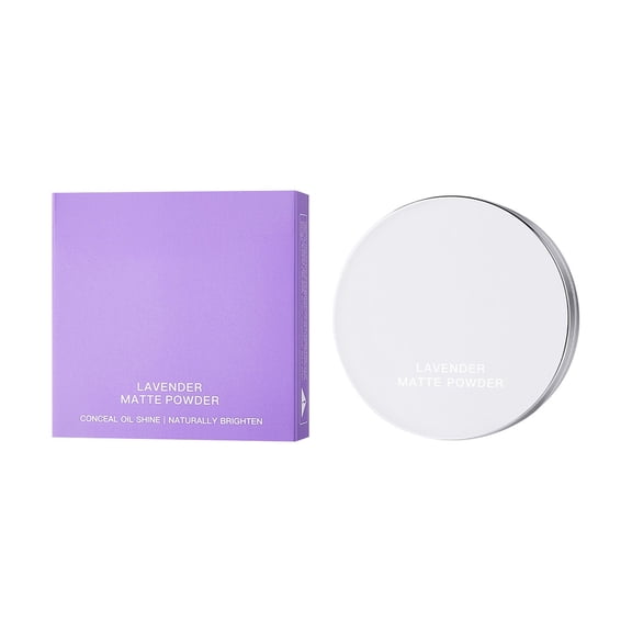 Oil-Control Pressed Powder Foundation, Water-Resistant Pressed Foundation Powder - Matte Finish with Puff, Provides Silky Blurring and Controls Oil All Day Purple One Size