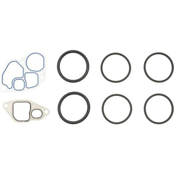 Oil Cooler Gasket Set - Compatible with 1988 - 1998 Ford E-350 Econoline 7.3L V8 1989 1990 1991 1992 1993 1994 1995 1996 1997