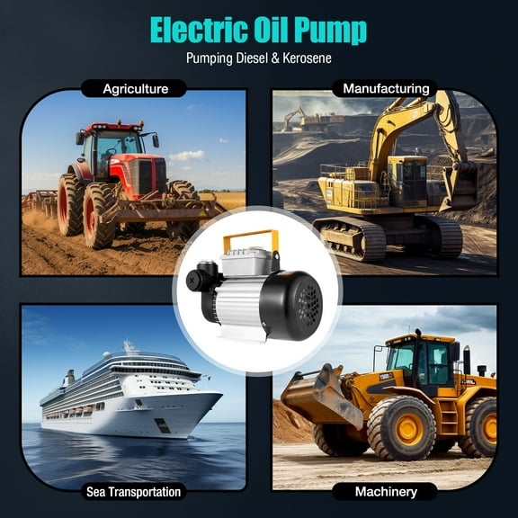 Oil Diesel Fuel Transfer Pump Self Priming 20-60L/min Pump 3300rpm 110V 550W