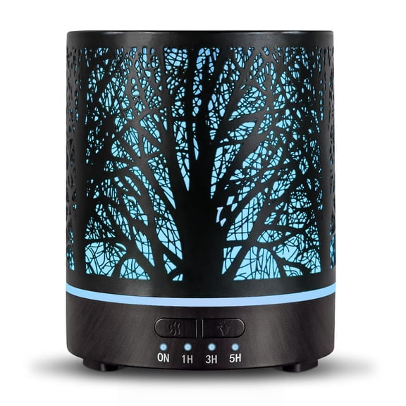 Oil Diffuser 300ml Metal Electric Ultrasonic For Large Room With Auto Shut-off  4 Timer Setting &7 Colors Night Light Home