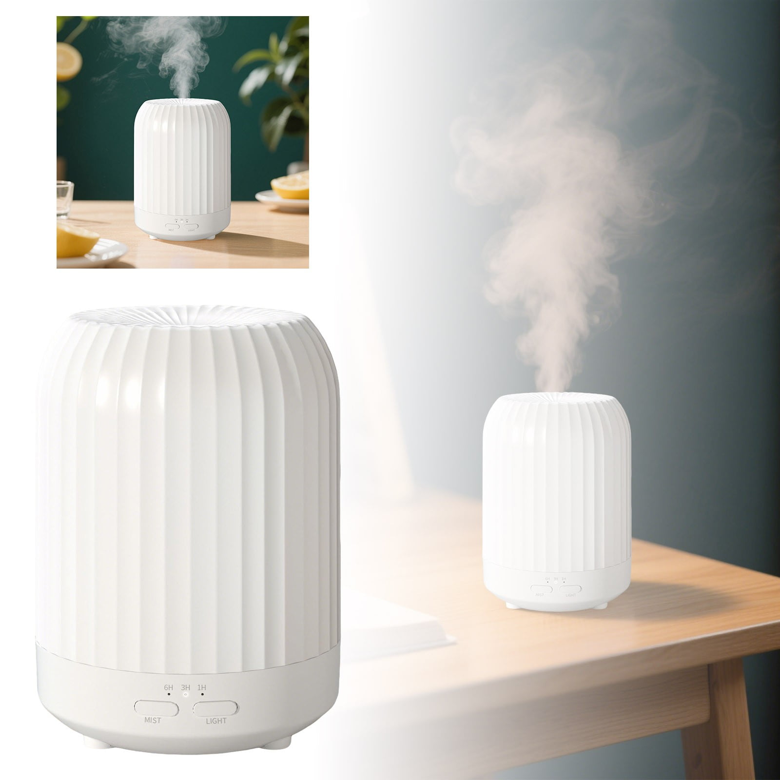 Oil Diffuser Bedroom Silent Humidifier 250ML Aromatherapy Diffuser 7 LED Colors Automatic Shutoff ABS Material for Bedroom Living Room Yoga Office Baby Safe