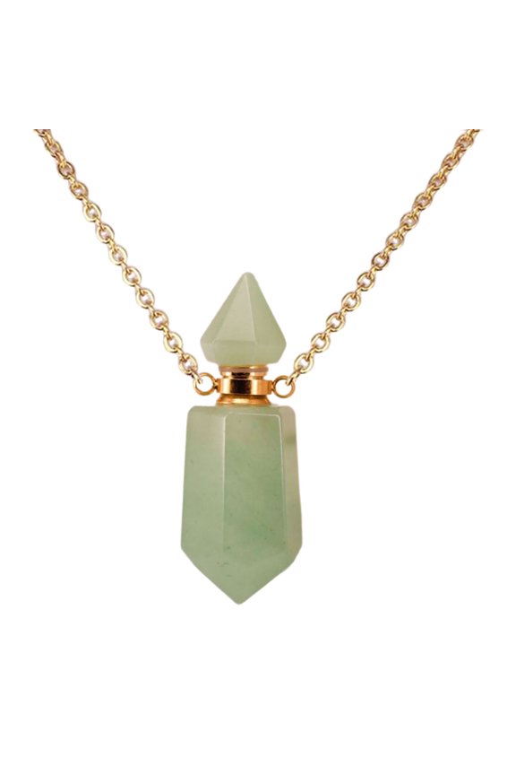 Oil Diffuser Bottle Pendant Necklace Stainless Steel Chain Choker for Women Adjustable Length Neckchain Party Jewelry