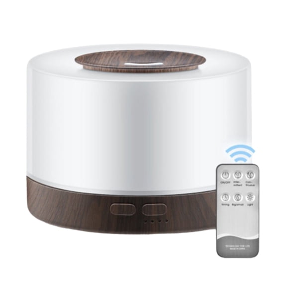 Oil Diffuser Humidifier with Remote Control, 500ml Aromatherapy Machine with Timer, 7 Color LED Lights, and Auto-Off for Home