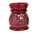 thumbnail image 1 of Oil Diffuser - Red Soapstone Oil Burner Carved 3.25", 1 of 4