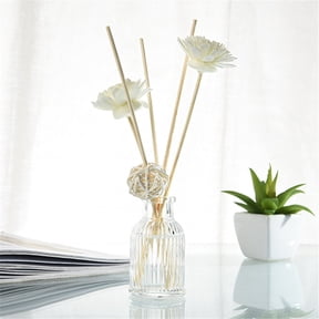 Oil Diffusers for Home, Reed Diffuser Bottle, Sweet Grace Flower Diffuser, Oil Diffusers with Natural Sticks, Glass Bottle and Scented Oil, Refillable Clear Glass (50ML)