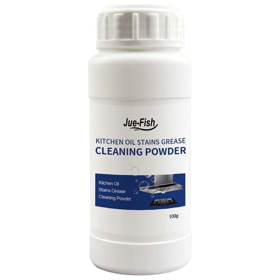 Oil Dirt Cleaning Powder for Kitchen Range Hood and Stove, Heavy Grease Remover for Cooktop, Rust Stain Cleaner 100g