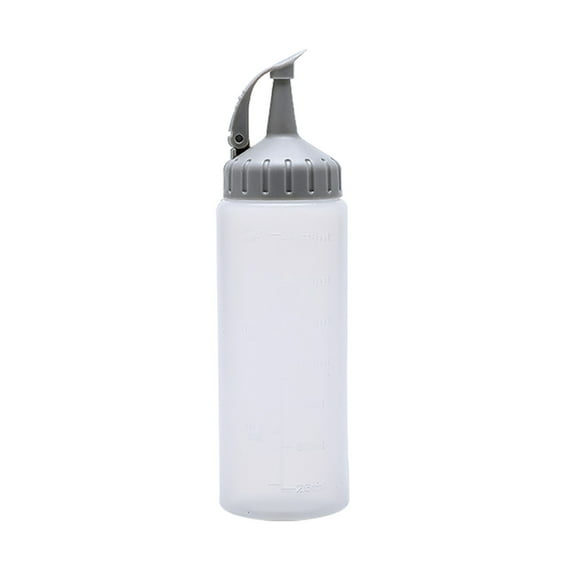 Oil Dispenser Bottle for Kitchen - Leakproof Squeeze Sauce Container with Measurement Scale - Clear Condiment Squeeze Bottle Set for Cooking, Baking, Drizzling - BPA Free Reusable