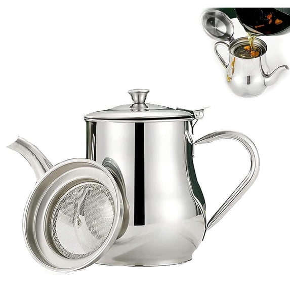 Oil Dispenser Bottle Stainless Steel,24oz Oil Storage Container with Fine Mesh Strainer Lid for Storing Frying Oil Cooking Grease,Oil Strainer Pot Oil Pot Storage Container for Kitchen Cooking
