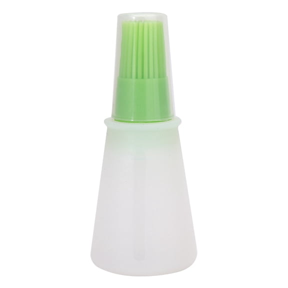 Oil Dispenser Bottle With Silicone Brush Head Transparent Glass Container For Cooking Olive Basting Barbecue Kitchen Use