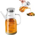 thumbnail image 1 of Oil Dispenser Bottle with Drip Free Spout, 2025 New Oil Dispenser Bottle, 34OZ Glass Olive Oil Dispenser Bottle for Kitchen Gadgets (Brown, 800ml), 1 of 9