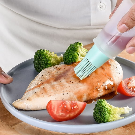 Oil Dispenser Brush Bottle Silicone Basting BBQ Cooking Kitchen Tool